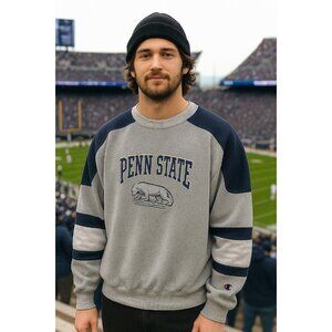 Vintage Midwest Embroidery Gray Penn State Pullover Sweatshirt Adults Size XL-lp